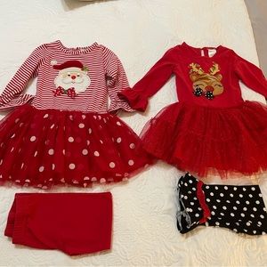 LIKE NEW Set of 2 Christmas 2pc Dresses